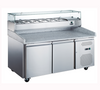 Kingfisher PZ2600S Granite Top 2 Door Refrigerated Prep Counter Pizza Prep Counters - 2 Door Kingfisher   