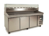 Kingfisher PZ3600 Granite Top 3 Door Refrigerated Prep Counter With Toppings Unit Pizza Prep Counters - 3 Door Kingfisher   