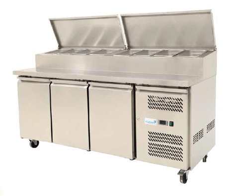 Kingfisher SH2000 2 Door Refrigerated Prep Counter Pizza Prep Counters - 2 Door Kingfisher   