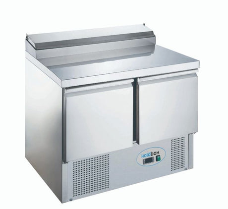 Koldbox Compact 240 Ltr 2 Door Refrigerated Prep Counter With Raised Collar - KXCC2-SAL