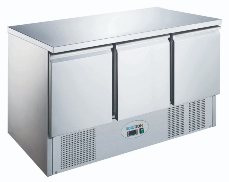 Koldbox Compact 368 Ltr 3 Door Refrigerated Prep Counter - KXCC3 Refrigerated Counters - Triple Door Koldbox   