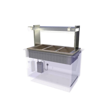 Kubus Drop In Dry Heat Bain Marie KHBM3 - CW634 Bain Marie Displays Kubus   