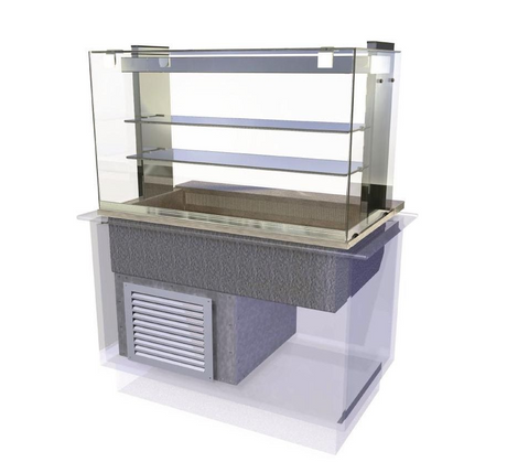 Kubus Drop In Multideck Assisted Service 1175mm KCMDL3HT - CW630 Refrigerated Counter Top Displays Kubus   