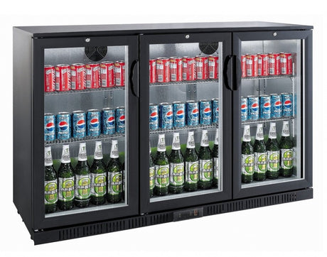 Hamoki Triple Door Bottle Cooler Hinged Doors - 241007 Triple Door Bottle Coolers Hamoki   