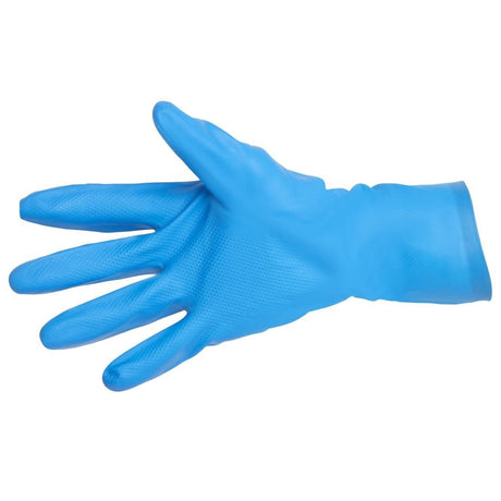 MAPA Ultranitril 475 Liquid-Proof Food Handling and Janitorial Gloves Blue Medium - FA295-M