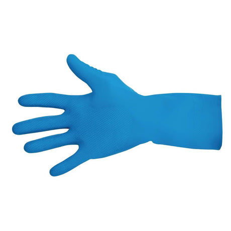 MAPA Vital 165 Liquid-Proof Food Handling Gloves Blue Large (Pack of 10) - FA293-L