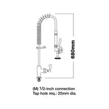 Mechline AquaJet Deck Mounted Pre-Rinse Spray - AJPR10-SH-BF0-S Pre-Rinse Jets & Sprays Mechline   