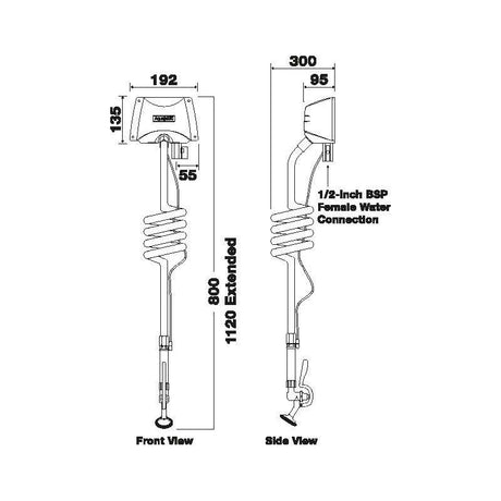 Mechline Aquajet Heavy Duty Wall Mounted Pre-Rinse Spray - AJPR50-2-W Pre-Rinse Jets & Sprays Mechline   