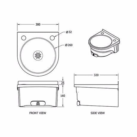 Mechline BasiX BSX-300-NT Hand Wash Station With Battery-Operated, Hands-Free Operation Hand Wash Sinks Mechline   