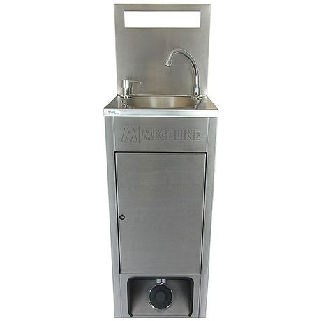 Mechline BaSix Stainless Steel Mobile Hand Wash Station - BSX-MHB-HCW