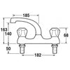 Mechline CaterTap 1/2 Dome Head Deck Mixer With Swivel Spout - WRCT-500MD Mixer Taps Mechline   