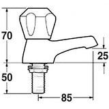 Mechline CaterTap 1/2-inch Dome head Basin Taps - WRCT-500BD Stand Alone Taps Mechline   