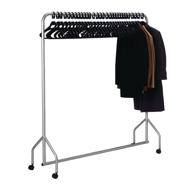Metal Garment Rail with Hangers - T441 Cloakroom Systems Bolero   