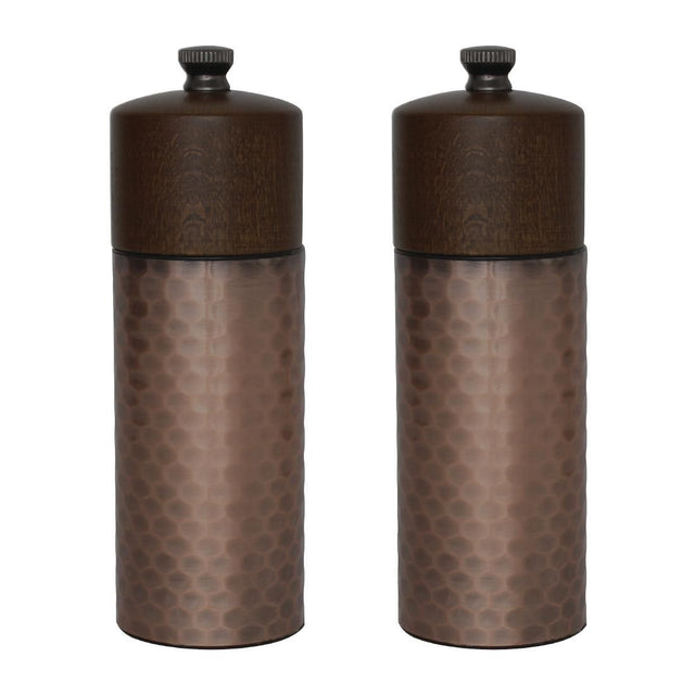 Olympia Copper Wood Salt and Pepper Mill Set (Pack of 2) - CR689 Table Presentation Olympia   