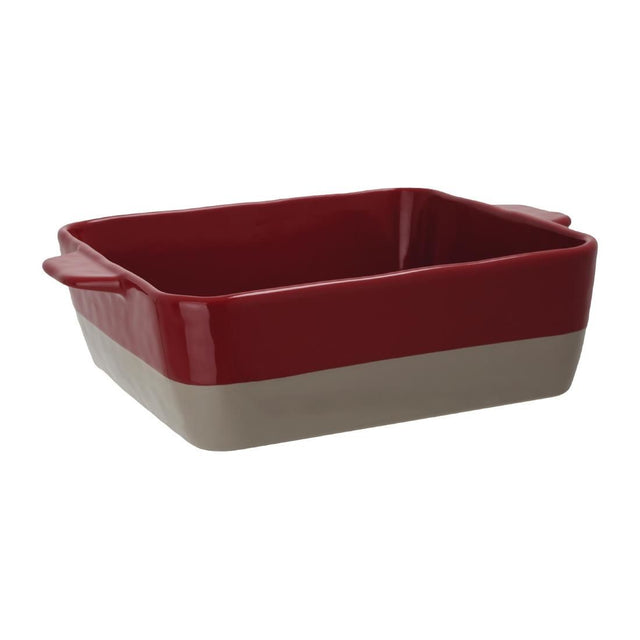 Olympia Red And Taupe Ceramic Roasting Dish 4.2Ltr - DB527 Dinnerware Olympia   