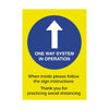 One way System In Operation Poster A3 - FN654 Guidance Posters & Floor Graphics Unbranded   