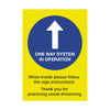 One way System In Operation Poster A4 - FN653 Guidance Posters & Floor Graphics Unbranded   