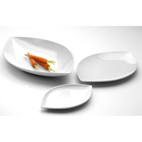 Orientix Tempura / Leaf Shape Plate White 22x35.5cm (2 Pack) - B0404