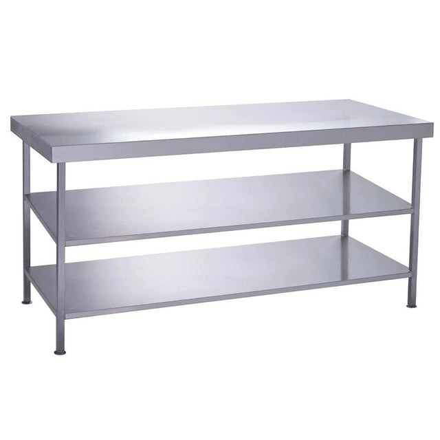 Parry Fully Welded Stainless Steel Centre Table 2 Undershelves ...