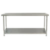 Parry Fully Welded Stainless Steel Centre Table with Undershelf 1200x600mm - DC600