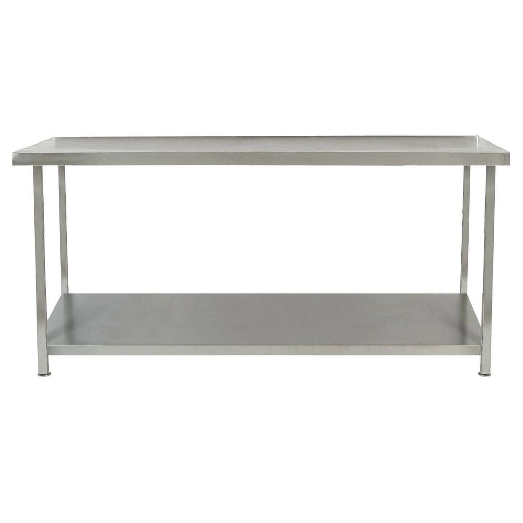 Parry Fully Welded Stainless Steel Centre Table with Undershelf 600x600mm - DC616