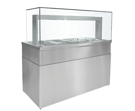 Parry Heated Bain Marie with Glass Display - HGBM4 Bain Marie Displays Parry   