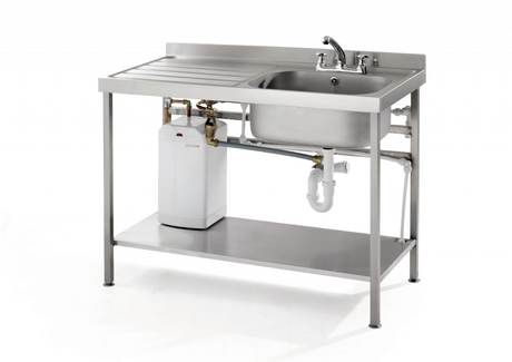 Parry Quick Fit Sink 1200 x 600 Left Hand Drainer With Integral 10 Ltr Water Boiler - QFSINK1260L10L Medical & Hygiene Parry   
