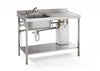 Parry Quick Fit Sink 1400 x 700 Right Hand Drainer With Integral 10Ltr Water Boiler - QFSINK1470R10L Medical & Hygiene Parry   