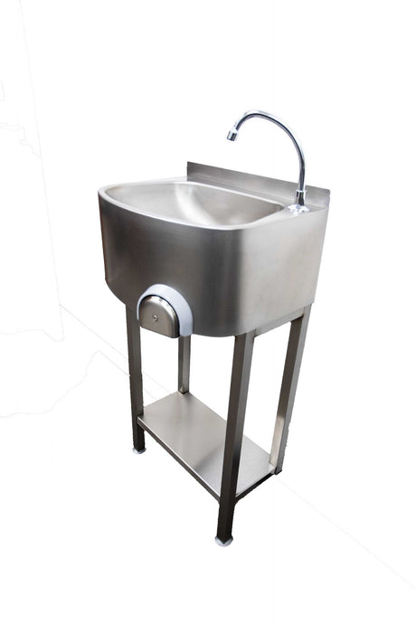 Parry Stainless Steel Freestanding Knee Operated Hand Basin - CWBKNEES