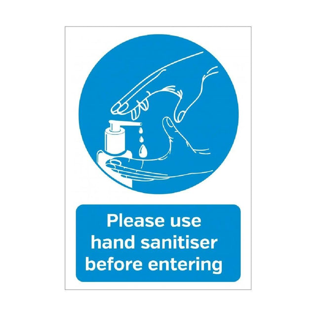 Please Use Hand Sanitiser Before Entering Self-Adhesive Sign A4 - FN841