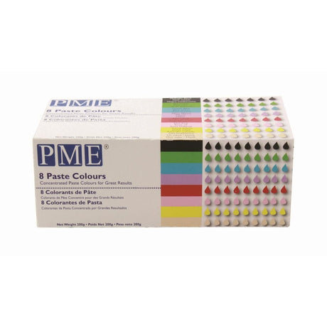 PME Paste Colours Set (Pack of 8) - CN884 Cake Decoration PME   