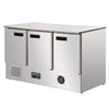 Polar 3 Door Refrigerated Counter with Marble Work Top 368Ltr - CL109 Refrigerated Counters - Triple Door Polar   