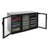 Polar Back Bar Cooler with Hinged Doors in Black 330Ltr - GL004 Triple Door Bottle Coolers Polar   