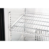 Polar Double Hinged Door Back Bar Cooler in Black with LED Lighting - GL012 Double Door Bottle Coolers Polar   