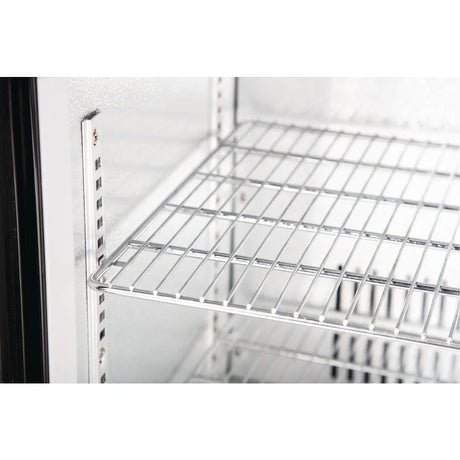 Polar Double Hinged Door Back Bar Cooler in Black with LED Lighting - GL012 Double Door Bottle Coolers Polar   