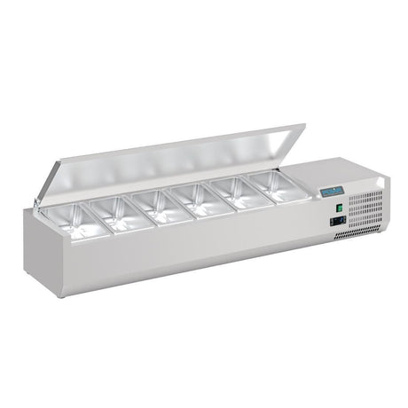 Polar G-Series Countertop Prep Fridge with Lid 6x 1/4GN - DA680 VRX Topping Units Polar   