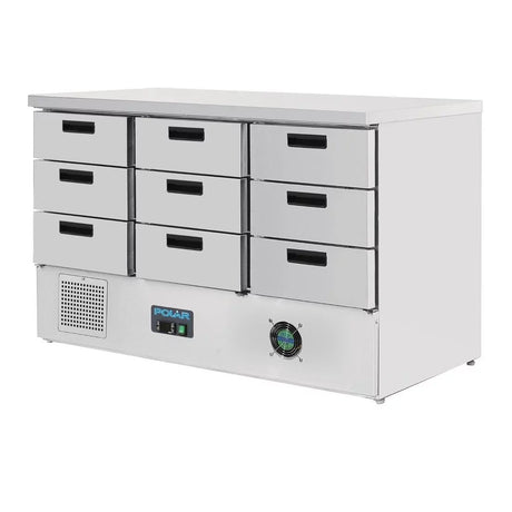 Polar G-Series Refrigerated Counter with 9 Drawers 368Ltr - FA441 Counter Fridges With Drawers Polar   