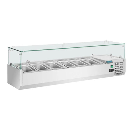 Polar Refrigerated Servery Topper 6 GN - GD876 VRX Topping Units Polar   