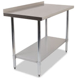 Empire Premium Stainless Steel Wall Prep Table 1500mm Wide with Upstand - P-SSWT-150