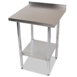 Empire 600mm Premium Stainless Steel Wall Prep Table with Undershelf & Upstand Kitchen Bench - P-SSWT-60 Stainless Steel Wall Tables Empire