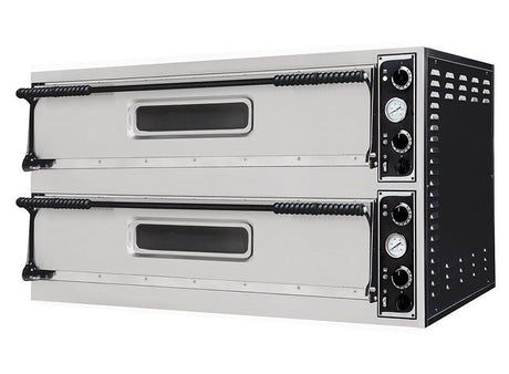 Prismafood XL22LEU Slimline Twin Deck Electric Pizza Oven Twin Deck Pizza Ovens Prismafood   