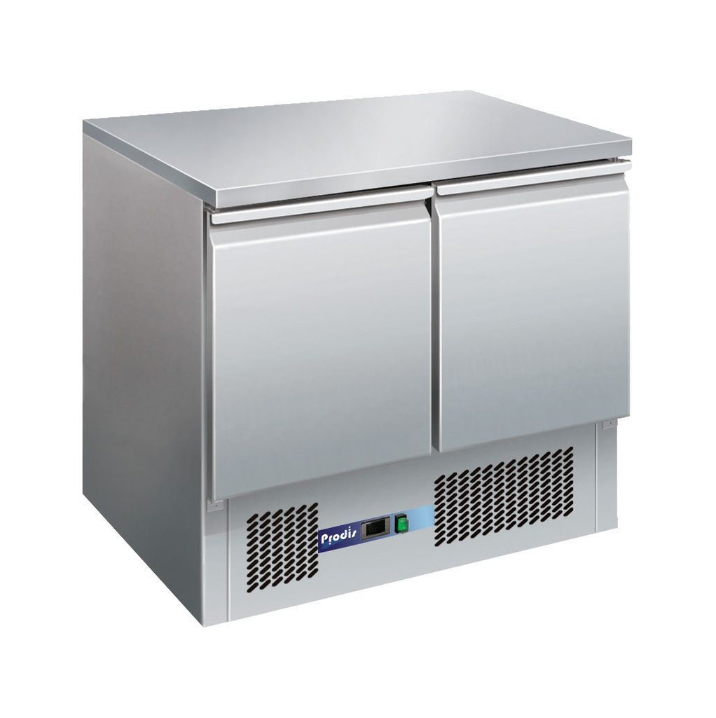 Prodis S901 2 door undercounter stainless steel refrigerator