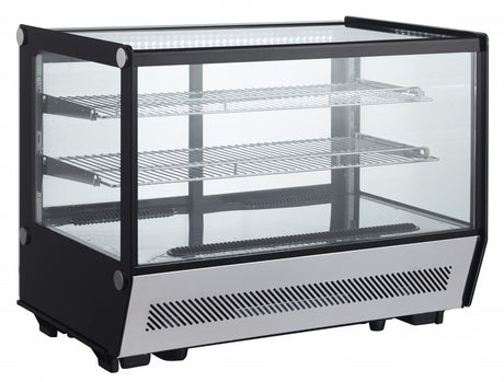 Empire Refrigerated Countertop Food Display Chiller 160 Litre Flat Glass - RTW-160B-5 Refrigerated Counter Top Displays Empire   