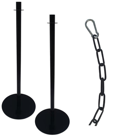 Special Offer Bolero 1.5m Black-Plated Barrier Chain and Barrier Posts - SA544 Bolero Barrier Systems Bolero   