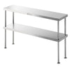 Simply Stainless 1500mm Double Overshelf - SS131500 Stainless Steel Over Shelves Simply Stainless   
