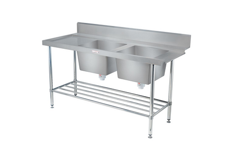 Simply Stainless Dishwash Table & Double Bowl Sink - SS091650DBL Dishwasher Sinks Simply Stainless   