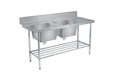 Simply Stainless Dishwash Table & Double Bowl - SS091650DBR Dishwasher Sinks Simply Stainless   