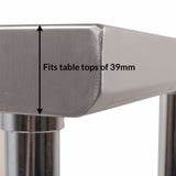 Empire Stainless Steel Single Tier Overshelf 1200mm | Commercial Kitchen Table Gantry | OS-1200 Stainless Steel Over Shelves Empire