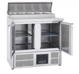 Sterling Pro Cobus 2 Door Prep Counter Fridge 5 x GN1/6 Pizza Prep Counters - 2 Door Sterling Pro   