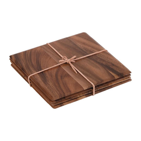 Square Acacia Table Mat (Pack of 4) - DL134 Table Presentation T&G Woodware   